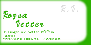 rozsa vetter business card